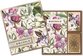 Magnolia Bridge Gift Set - 2 Playing Card Decks & 2 Score Pads