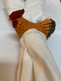 Wooden Rooster Napkin Rings - 3 Colors Available