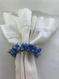 Blue & Silver Beaded Napkin Ring