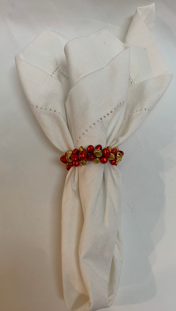 Red & Gold Jingle Bell Napkin Ring