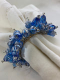 Blue & Silver Beaded Napkin Ring