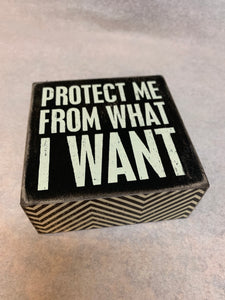 Box Sign - Protect Me