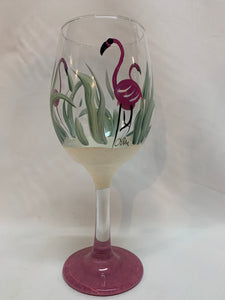 Flamingo Wine Glass - Jan