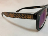 Black Onyx + Tribal Engraved Bamboo Sunglasses - NOT Polarized