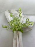 Green Beaded Flower Napkin Ring