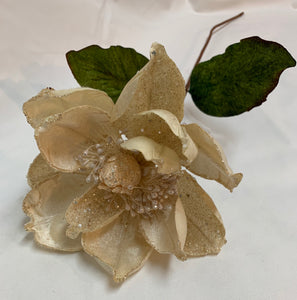 Cream Bling Magnolia Stem