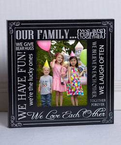 Our Family 8"x10" Box Photo Frame