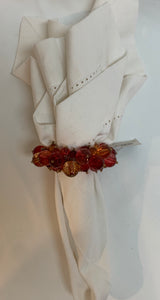 Red and Pink Beaded Napkin Ring