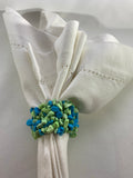 Green & Blue Stone Elastic Napkin Ring