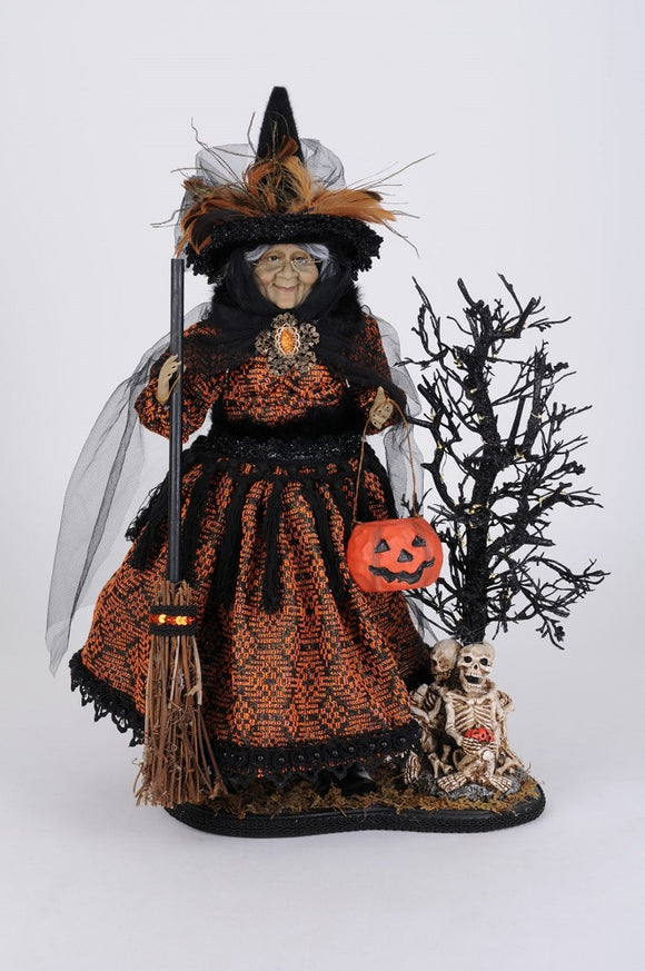 Lighted Haunted Trail Witch On Base - by Karen Didion
