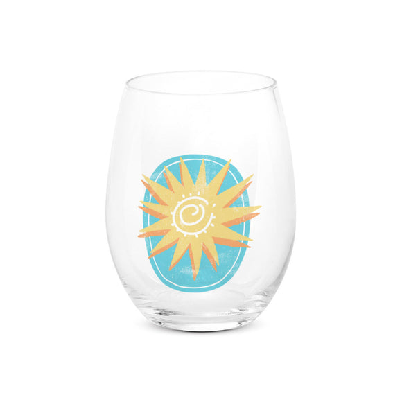 Sunshine Stemless Beverage Glass - New Smyrna Beach