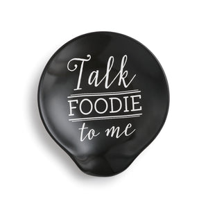 Talk Foodie to Me Ceramic Spoon Rest