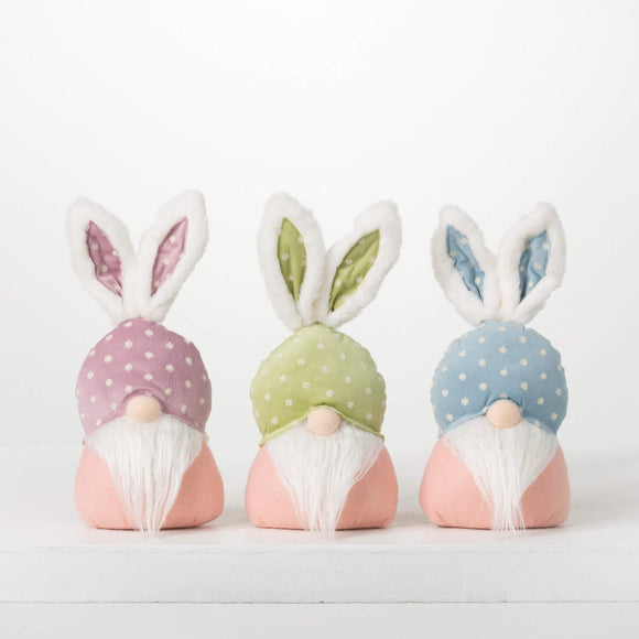 Mini Polka Dot Bunny Plush Gnome - 3 Colors Available