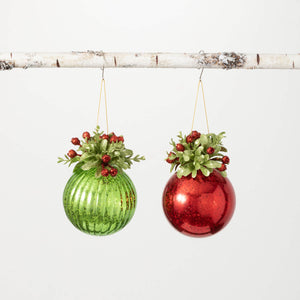 Ball/Berry Ornament - 2 Assorted