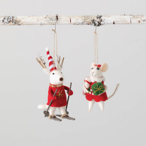 Mouse / Reindeer Ornament - 2 Assorted