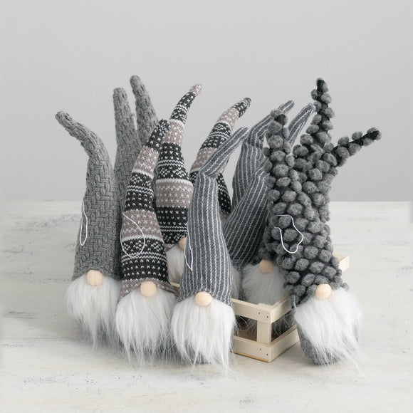 Gray Hat Gnome Ornaments - 4 Styles Available