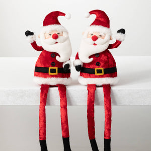 22" Plush Santa with Long Legs - 2 Styles Available