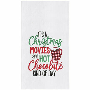 Movies & Hot Chocolate - Flour Sack Kitchen Towel