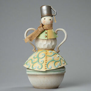 River's End Snowman with Tin Cup - by Jim Shore
