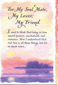 Card - Blue Mountain/Love: For My Soul Mate, My Lover, My Friend