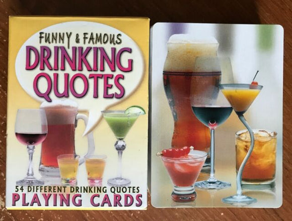 Funny & Famous Drinking Quotes Playing Cards